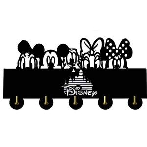 KingLive Disney Mickey Wooden Key Holder Wall Mount
